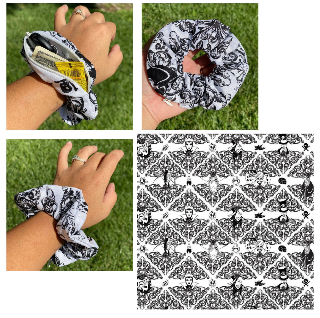 Villain Zipper Scrunchies