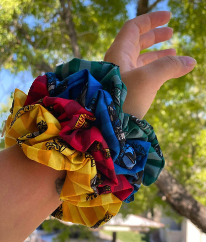 Wizard Houses Zipper Scrunchies