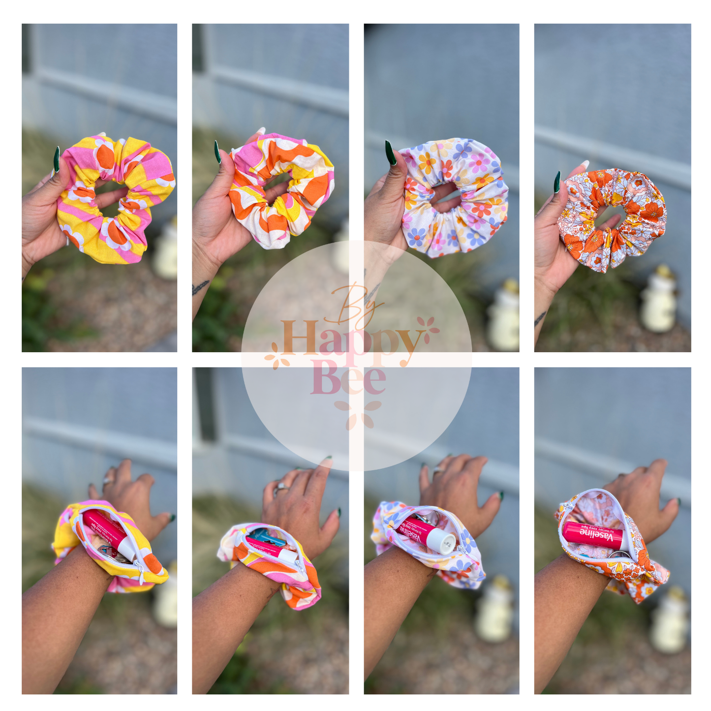 Retro Zipper Scrunchies