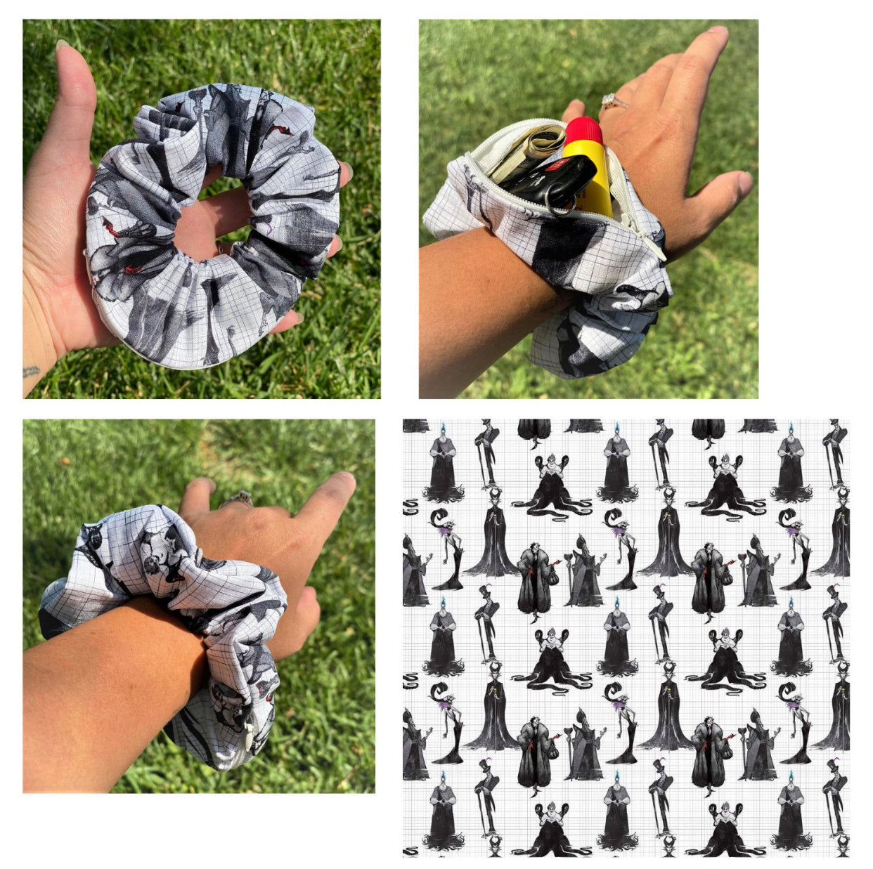 Villain Zipper Scrunchies