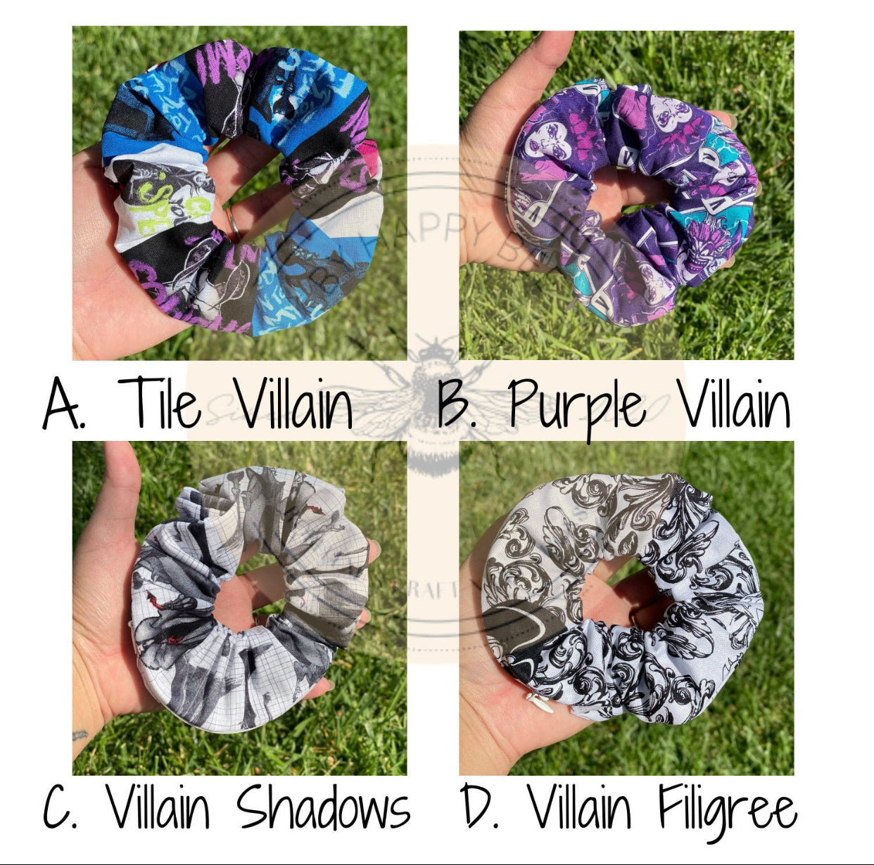 Villain Zipper Scrunchies