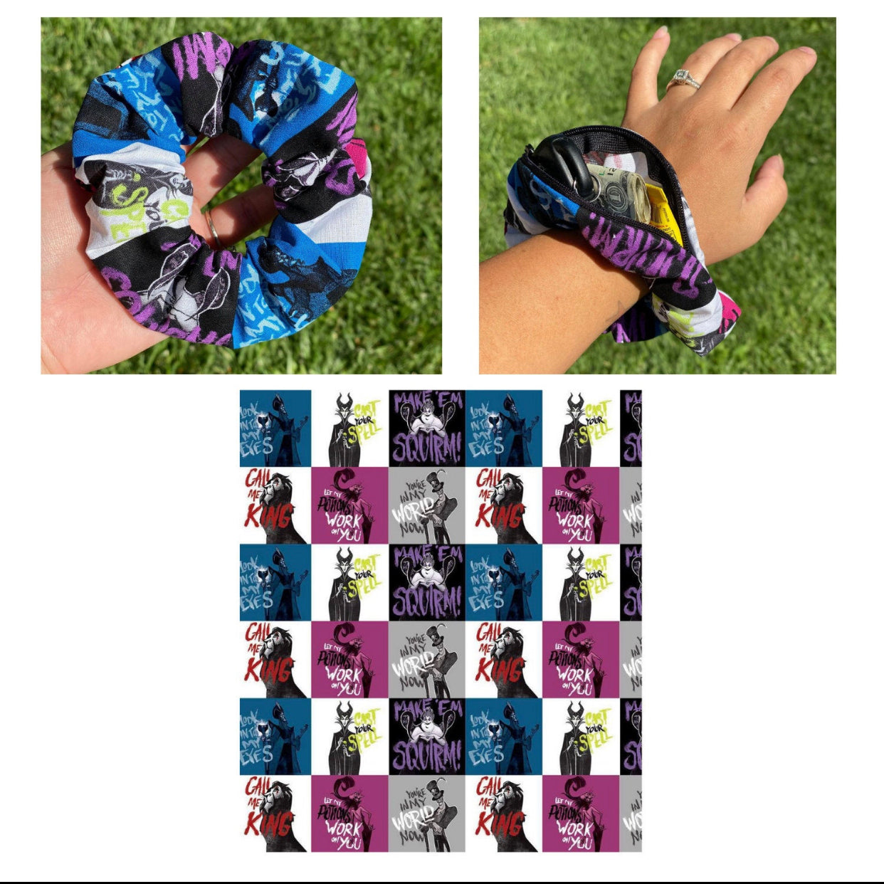 Villain Zipper Scrunchies