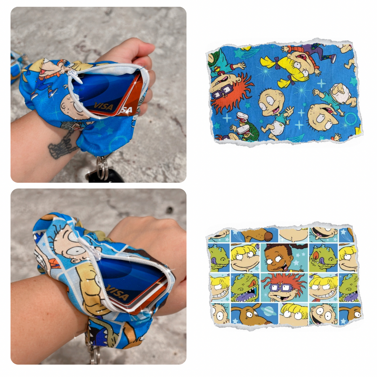 Rugrats Zipper Scrunchies