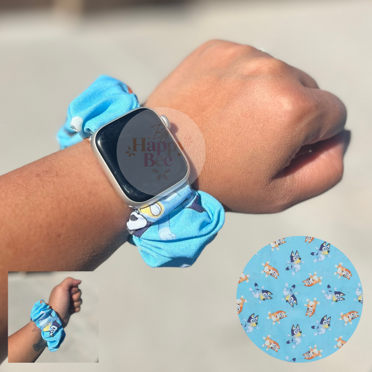 Blue Dog Scrunchies Watch Band