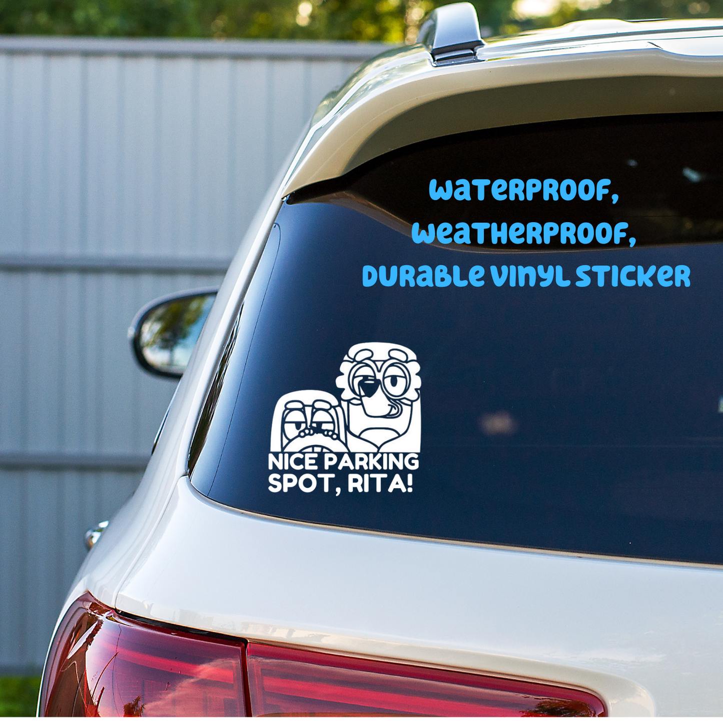 Nice Parking spot Rita Car Decal / Car Decal / Decal /