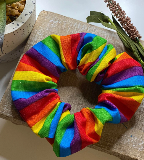 Rainbow Zipper Scrunchies