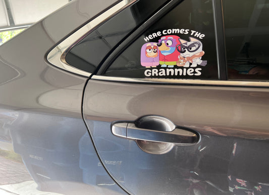 Here come the GRANNIES! Car Decal / Car Decal / Decal /
